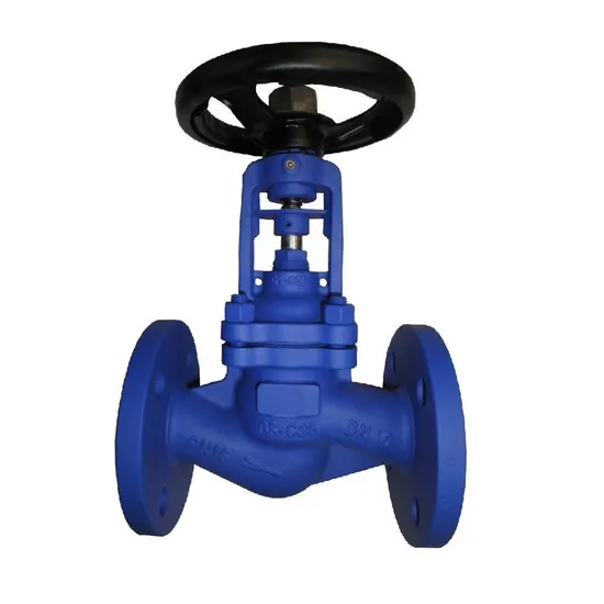 DIN Pn16 Pn25 Pn40 Flange Cast Iron Carbon Steel Wcb Bellows Seal Globe Valve